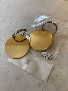 Plunder Gold Round Keyring Duo
